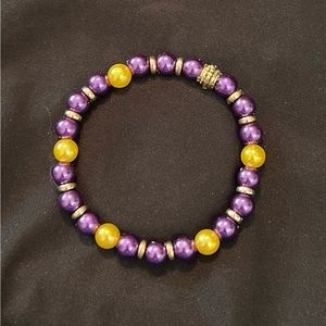 Purple and gold bracelet